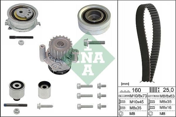 Set pompa apa + curea dintata Schaeffler INA 530 0550 32