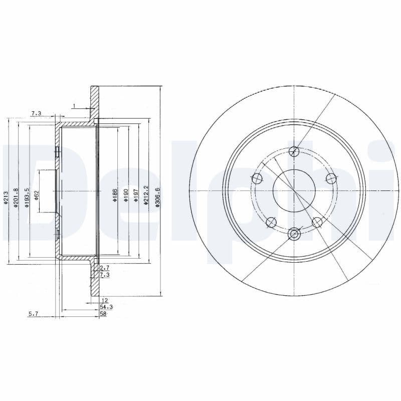 Disc frana DELPHI BG3907