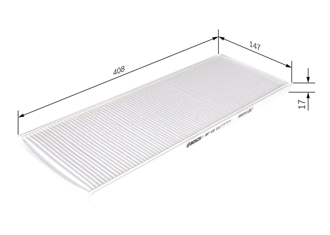 Filtru, aer habitaclu BOSCH 1 987 432 010