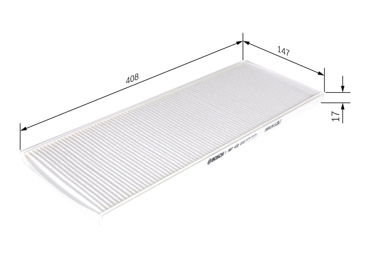 Filtru, aer habitaclu BOSCH 1 987 432 010