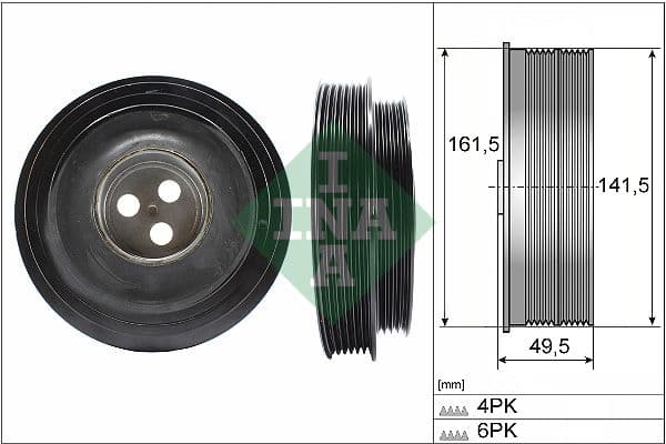 Fulie curea, arbore cotit Schaeffler INA 544 0166 10