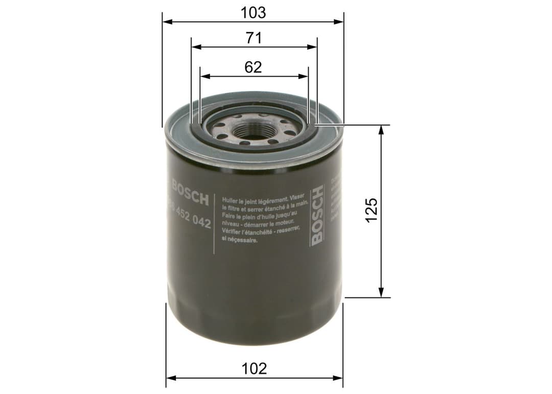 Filtru ulei BOSCH 0 986 452 042