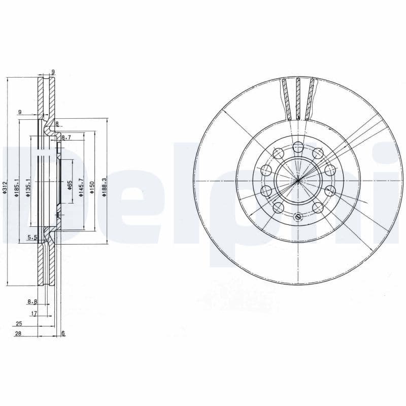 Disc frana DELPHI BG3528