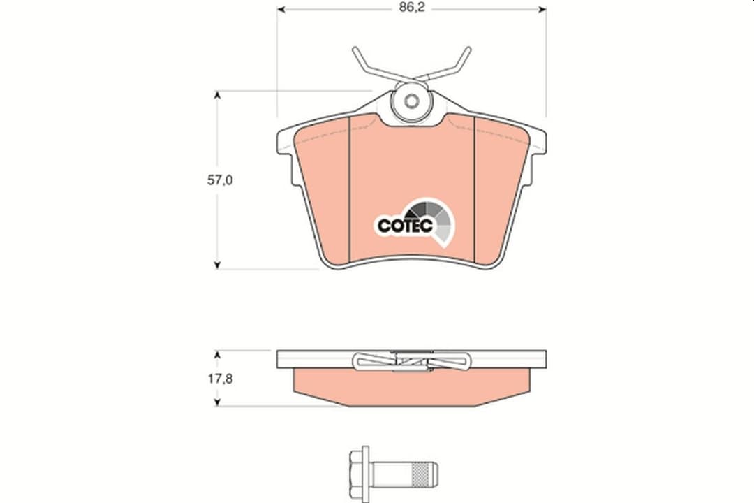 set placute frana,frana disc TRW GDB1596