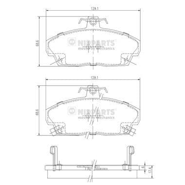 set placute frana,frana disc NIPPARTS J3604031