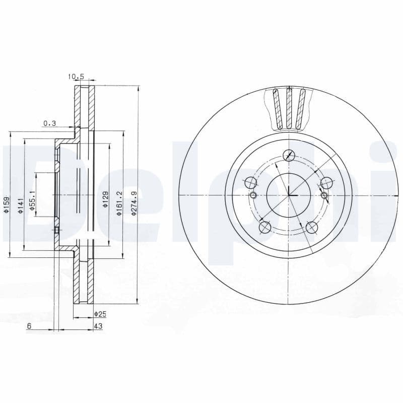 Disc frana DELPHI BG3823