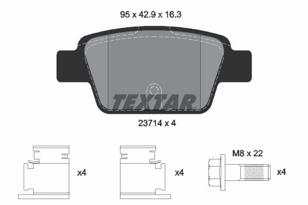 set placute frana,frana disc TEXTAR Q+ 2371401