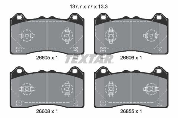 set placute frana,frana disc TEXTAR Q+ 2660501