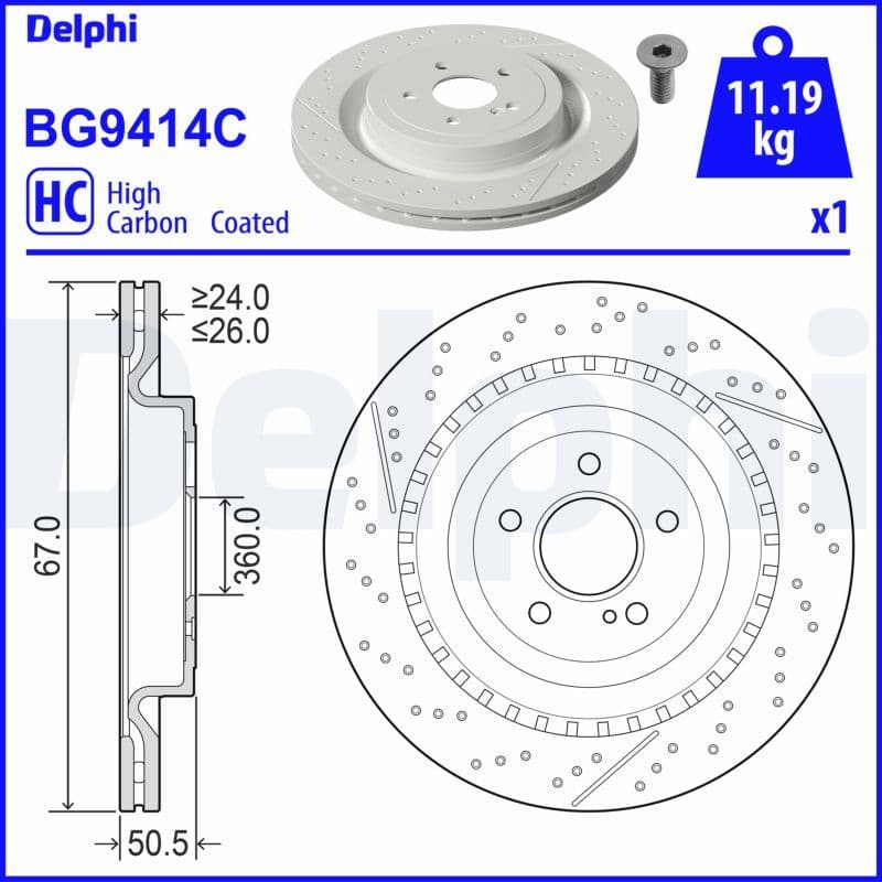 Disc frana DELPHI BG9414C
