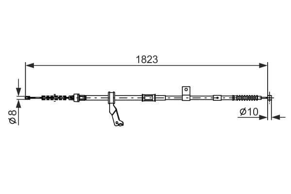 Cablu, frana de parcare BOSCH 1 987 482 297
