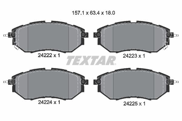 set placute frana,frana disc TEXTAR Q+ 2422201