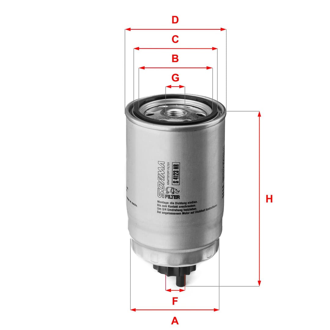 filtru combustibil SOFIMA S 4123 NR
