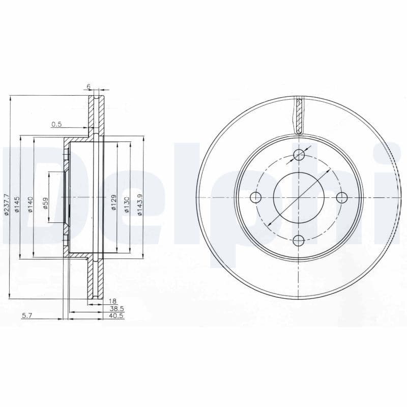 Disc frana DELPHI BG3763
