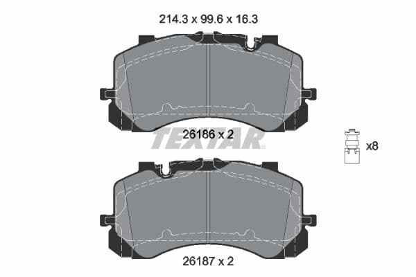 set placute frana,frana disc TEXTAR Q+ 2618601