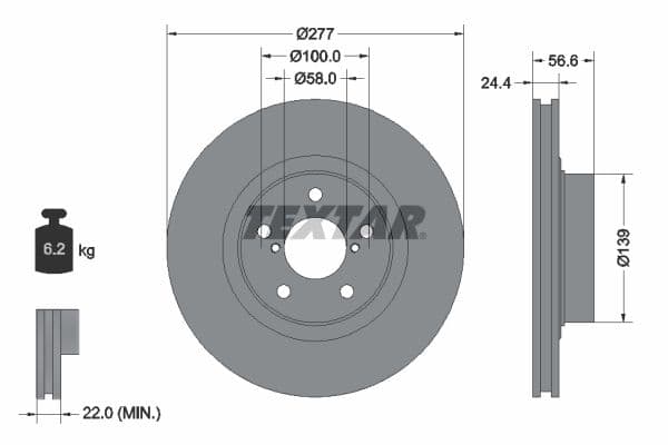 Disc frana TEXTAR PRO 92094603