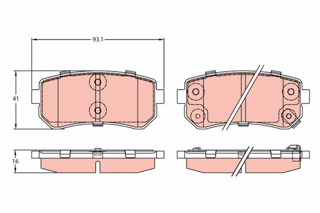 set placute frana,frana disc TRW COTEC GDB3421