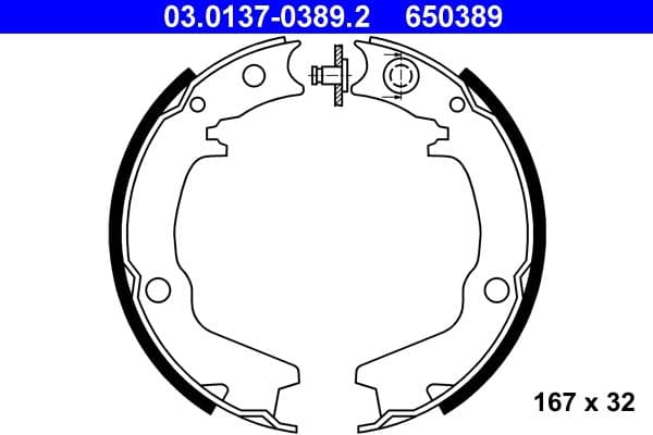 Set saboti frana, frana de mana ATE 03.0137-0389.2