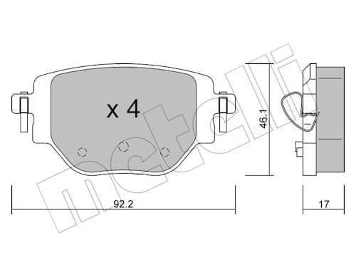 set placute frana,frana disc METELLI 22-1246-0