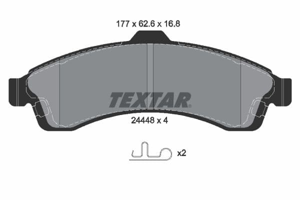 set placute frana,frana disc TEXTAR Q+ 2444801