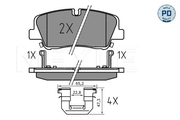 set placute frana,frana disc MEYLE -PD: Advanced performance and design. 025 224 1817/PD