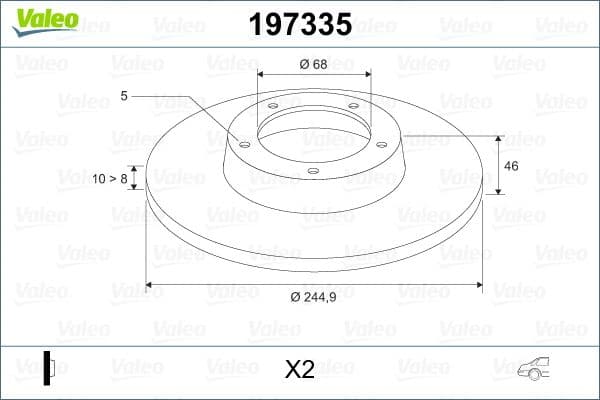 Disc frana VALEO 197335