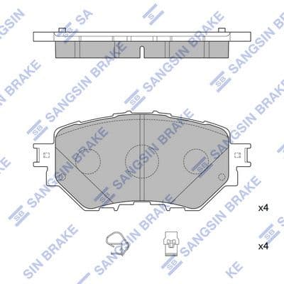 set placute frana,frana disc HI-Q SP4123