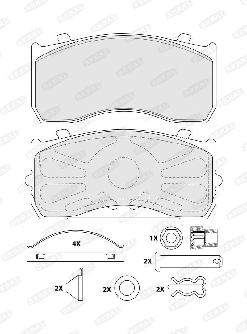 set placute frana,frana disc BERAL BCV29183TK