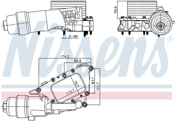 Radiator ulei, ulei motor NISSENS 91385