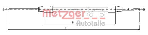 Cablu, frana de parcare METZGER 10.9323