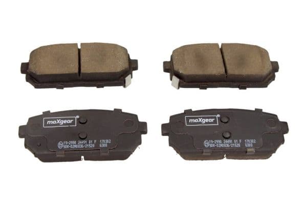 set placute frana,frana disc MAXGEAR 19-2990