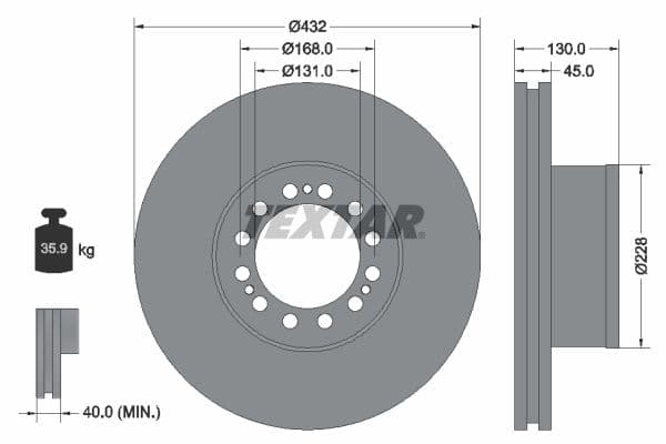 Disc frana TEXTAR 93087200