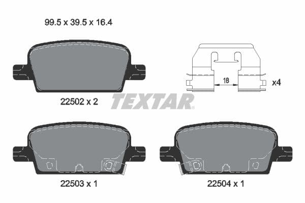 set placute frana,frana disc TEXTAR Q+ 2250201