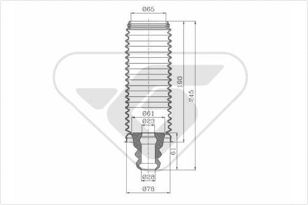 chit protectie praf,amortizor HUTCHINSON KP038