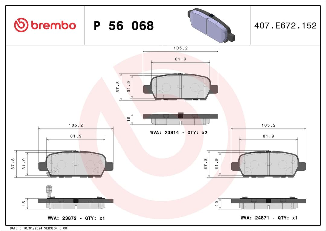 set placute frana,frana disc BREMBO PRIME LINE P 56 068