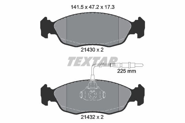 set placute frana,frana disc TEXTAR Q+ 2143001