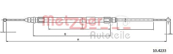 Cablu, frana de parcare METZGER 10.4233