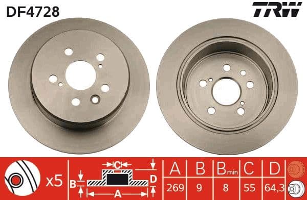 Disc frana TRW DF4728