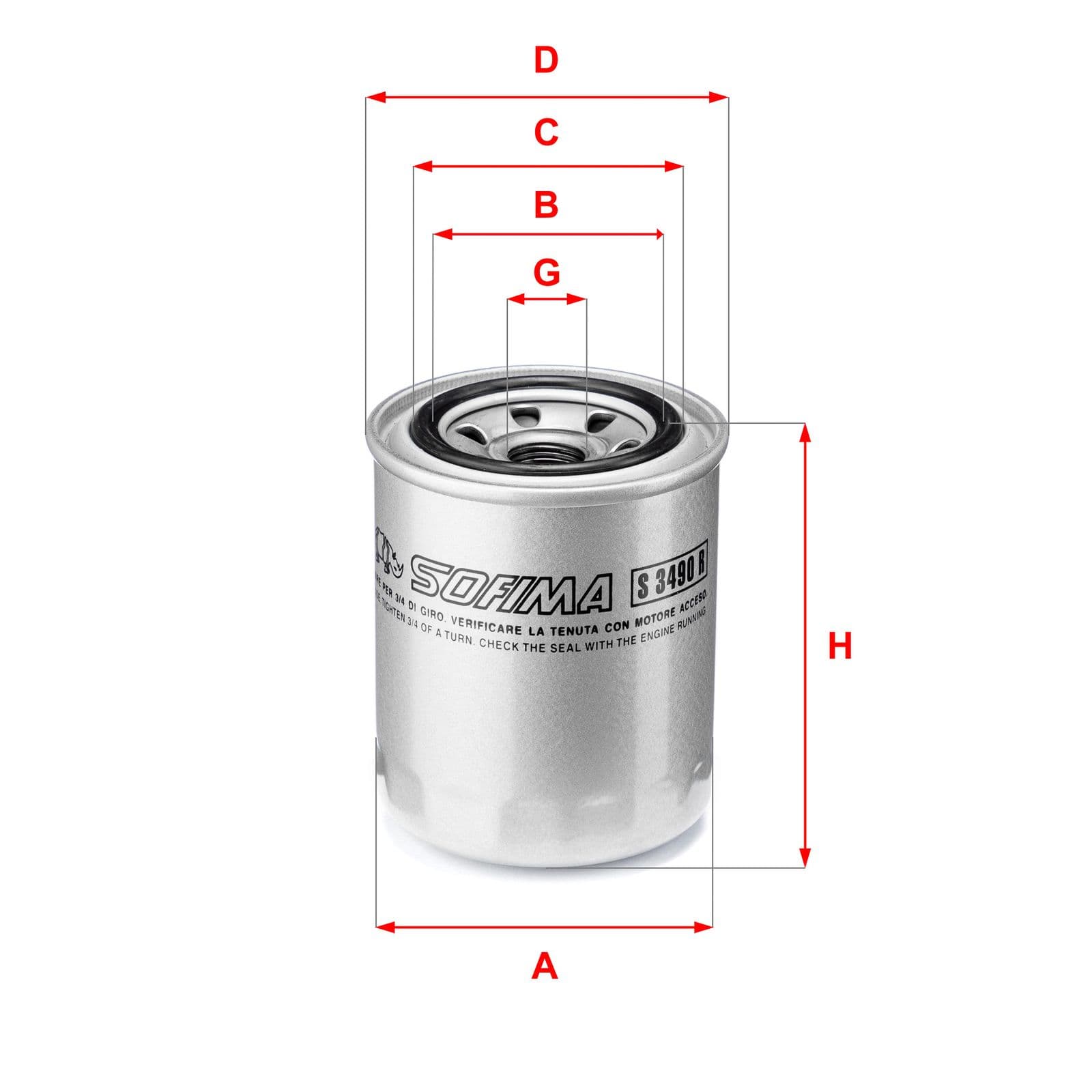 Filtru ulei SOFIMA S 3490 R