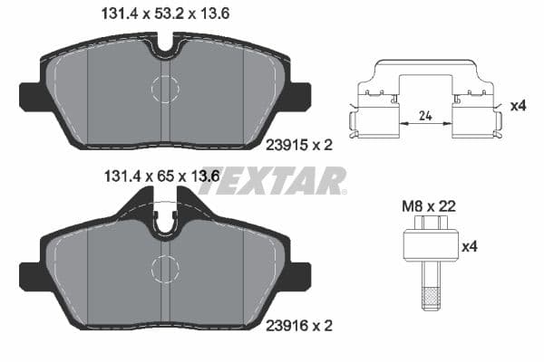 set placute frana,frana disc TEXTAR Q+ 2391508