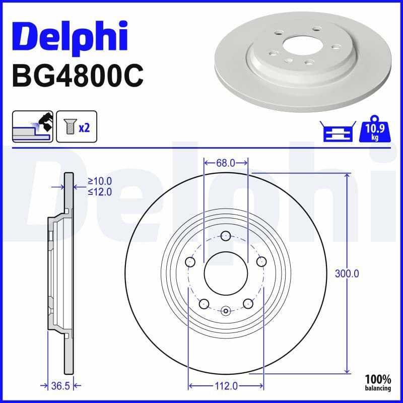 Disc frana DELPHI BG4800C