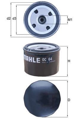 Filtru ulei MAHLE OC 64