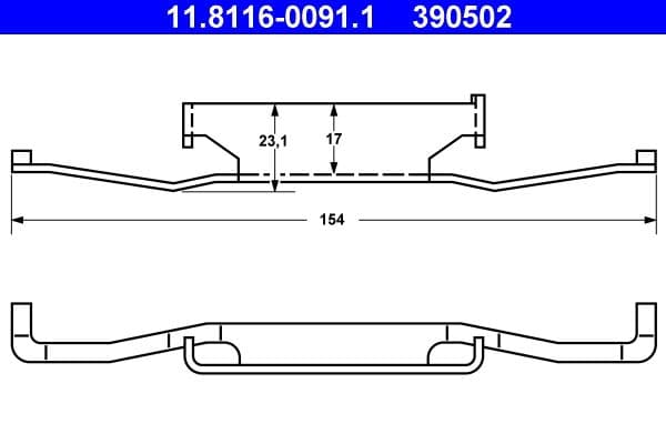 Arc, etrier frana ATE 11.8116-0091.1