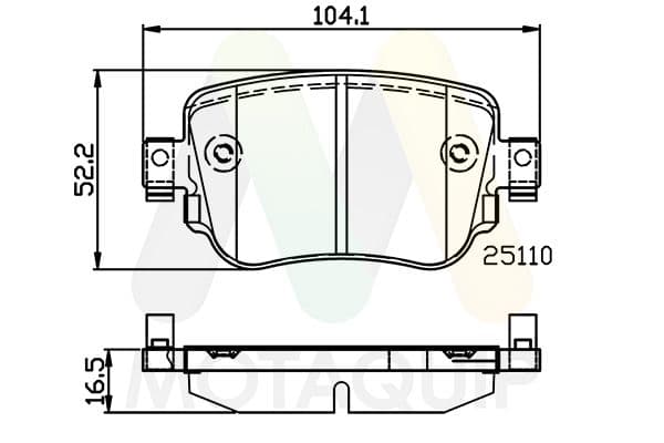set placute frana,frana disc MOTAQUIP LVXL1787