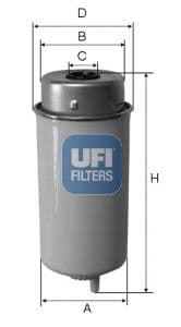 filtru combustibil UFI 24.458.00