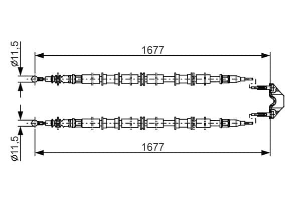 Cablu, frana de parcare BOSCH 1 987 482 141