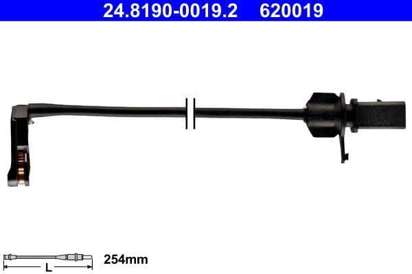 senzor de avertizare,uzura placute de frana ATE 24.8190-0019.2