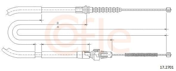 Cablu, frana de parcare COFLE 92.17.2701
