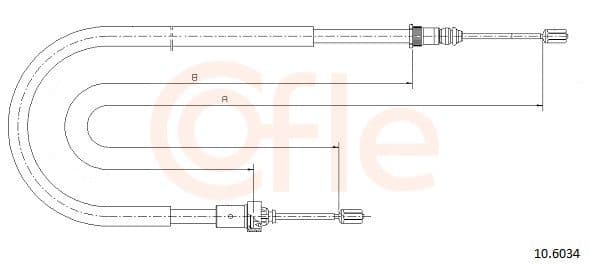 Cablu, frana de parcare COFLE 10.6034