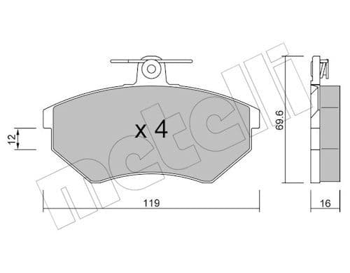 set placute frana,frana disc METELLI 22-0050-0