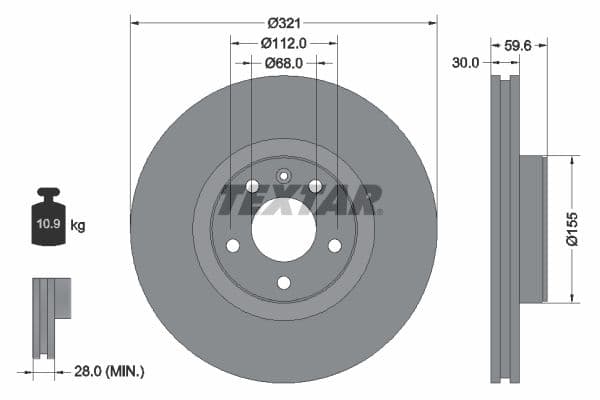 Disc frana TEXTAR 92132300